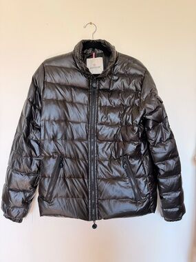 Moncler Men's Shiny Black Quilted Down Puffer Jacket